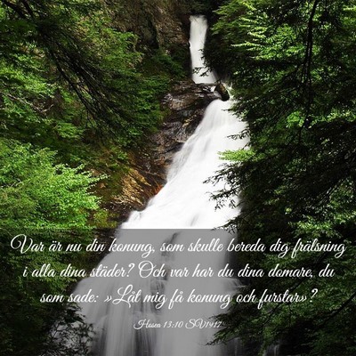 Picture 03 - Hosea 13:10 SV1917 - Var är nu din konung, som skulle bereda dig - Bible Verse Picture