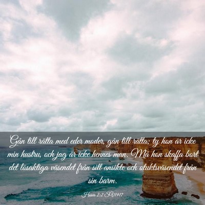 Picture 03 - Hosea 2:2 SV1917 - Gån till rätta med eder moder, gån till - Bible Verse Picture
