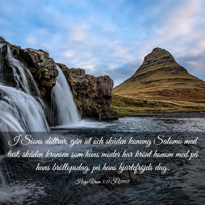 Picture 03 - Höga Visan 3:11 SV1917 - I Sions döttrar, gån ut och skåden konung - Bible Verse Picture