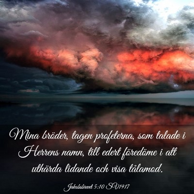 Picture 03 - Jakobsbrevet 5:10 SV1917 - Mina bröder, tagen profeterna, som talade i - Bible Verse Picture