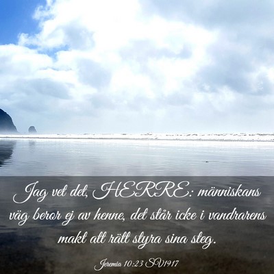 Picture 03 - Jeremia 10:23 SV1917 - Jag vet det, HERRE: människans väg beror ej av - Bible Verse Picture