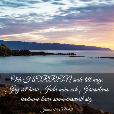 Picture 03 - Jeremia 11:9 SV1917 - Och HERREN sade till mig: Jag vet huru Juda män - Bible Verse Picture