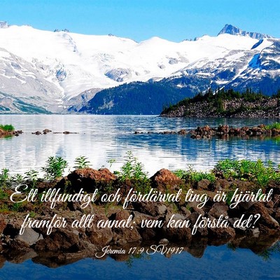 Picture 03 - Jeremia 17:9 SV1917 - Ett illfundigt och fördärvat ting är hjärtat - Bible Verse Picture