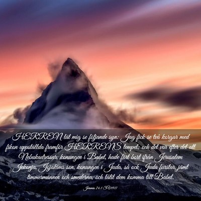 Picture 03 - Jeremia 24:1 SV1917 - HERREN lät mig se följande syn: Jag fick se - Bible Verse Picture