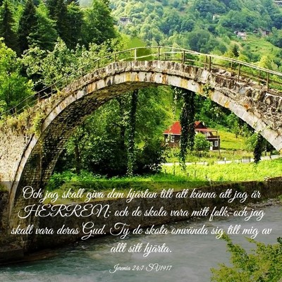 Picture 03 - Jeremia 24:7 SV1917 - Och jag skall giva dem hjärtan till att känna - Bible Verse Picture