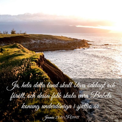 Picture 03 - Jeremia 25:11 SV1917 - Ja, hela detta land skall bliva ödelagt och - Bible Verse Picture