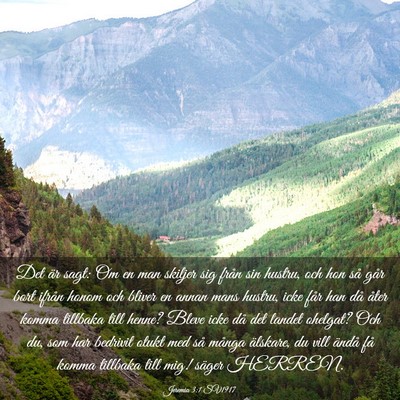 Picture 03 - Jeremia 3:1 SV1917 - Det är sagt: Om en man skiljer sig från sin - Bible Verse Picture