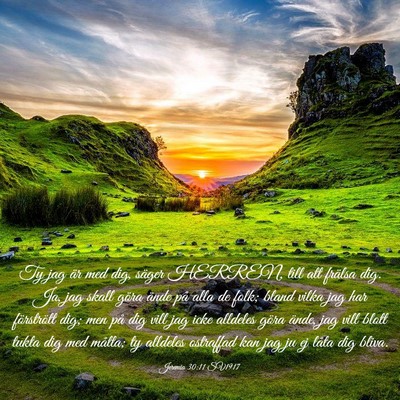 Picture 03 - Jeremia 30:11 SV1917 - Ty jag är med dig, säger HERREN, till att - Bible Verse Picture