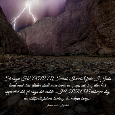 Picture 03 - Jeremia 31:23 SV1917 - Så säger HERREN Sebaot, Israels Gud: I Juda - Bible Verse Picture