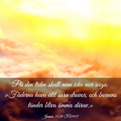 Picture 03 - Jeremia 31:29 SV1917 - På den tiden skall man icke mer säga: - Bible Verse Picture