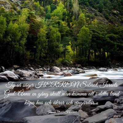 Picture 03 - Jeremia 32:15 SV1917 - Ty så säger HERREN Sebaot, Israels Gud: Ännu - Bible Verse Picture