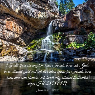 Picture 03 - Jeremia 32:30 SV1917 - Ty allt ifrån sin ungdom hava Israels barn och - Bible Verse Picture