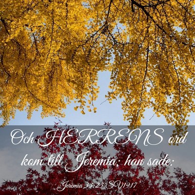 Picture 03 - Jeremia 33:23 SV1917 - Och HERRENS ord kom till Jeremia; han - Bible Verse Picture