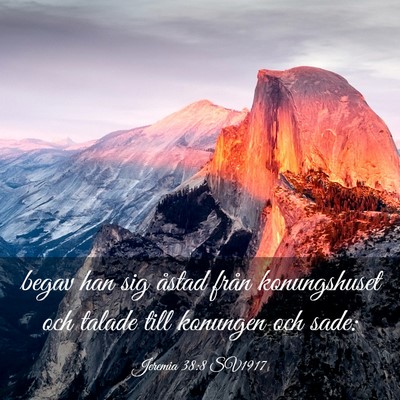 Picture 03 - Jeremia 38:8 SV1917 - begav han sig åstad från konungshuset och - Bible Verse Picture