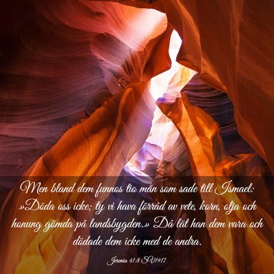 Picture 03 - Jeremia 41:8 SV1917 - Men bland dem funnos tio män som sade till - Bible Verse Picture