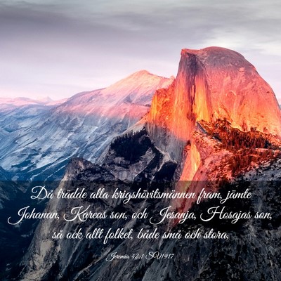 Picture 03 - Jeremia 42:1 SV1917 - Då trädde alla krigshövitsmännen fram, jämte - Bible Verse Picture