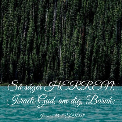 Picture 03 - Jeremia 45:2 SV1917 - Så säger HERREN, Israels Gud, om dig, - Bible Verse Picture