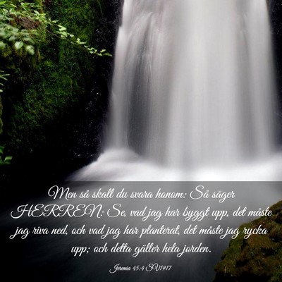 Picture 03 - Jeremia 45:4 SV1917 - Men så skall du svara honom: Så säger HERREN: - Bible Verse Picture