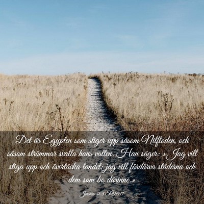 Picture 03 - Jeremia 46:8 SV1917 - Det är Egypten som stiger upp såsom Nilfloden, - Bible Verse Picture