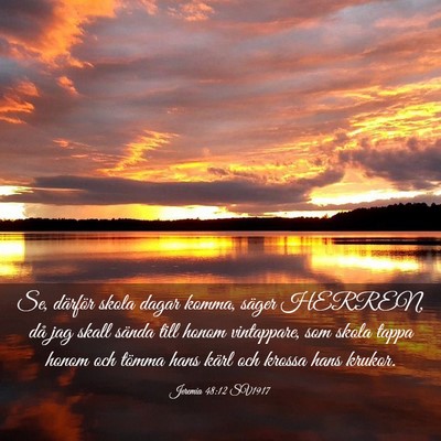 Picture 03 - Jeremia 48:12 SV1917 - Se, därför skola dagar komma, säger HERREN, - Bible Verse Picture