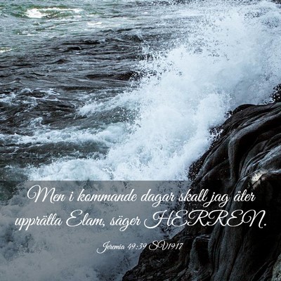 Picture 03 - Jeremia 49:39 SV1917 - Men i kommande dagar skall jag åter upprätta - Bible Verse Picture