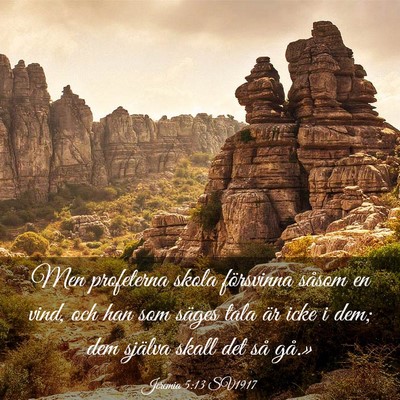 Picture 03 - Jeremia 5:13 SV1917 - Men profeterna skola försvinna såsom en vind, - Bible Verse Picture