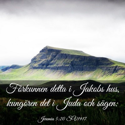 Picture 03 - Jeremia 5:20 SV1917 - Förkunnen detta i Jakobs hus, kungören det i - Bible Verse Picture