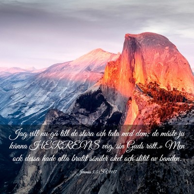 Picture 03 - Jeremia 5:5 SV1917 - Jag vill nu gå till de stora och tala med dem; - Bible Verse Picture