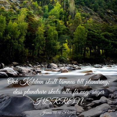 Picture 03 - Jeremia 50:10 SV1917 - Och Kaldeen skall lämnas till plundring; dess - Bible Verse Picture