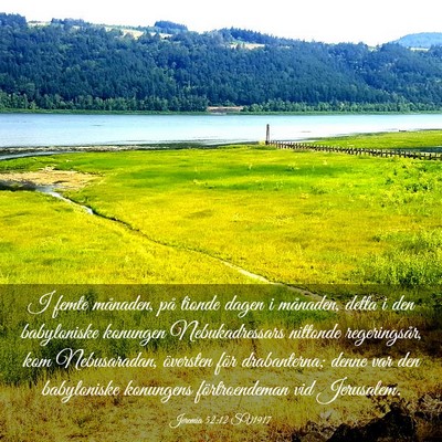 Picture 03 - Jeremia 52:12 SV1917 - I femte månaden, på tionde dagen i månaden, - Bible Verse Picture