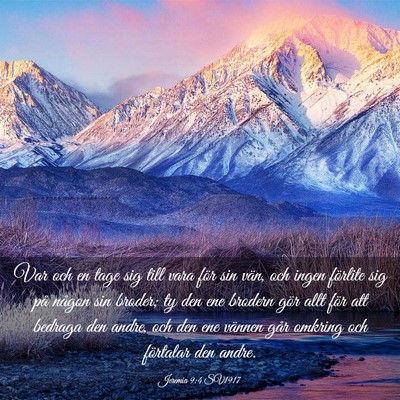 Picture 03 - Jeremia 9:4 SV1917 - Var och en tage sig till vara för sin vän, och - Bible Verse Picture