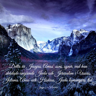 Picture 03 - Jesaja 1:1 SV1917 - Detta är Jesajas, Amos' sons, syner, vad han - Bible Verse Picture