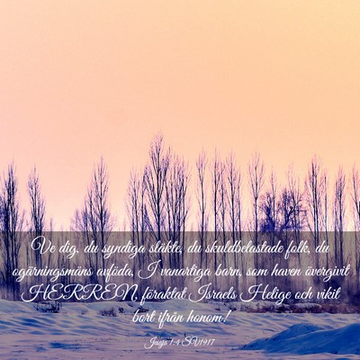 Picture 03 - Jesaja 1:4 SV1917 - Ve dig, du syndiga släkte, du skuldbelastade - Bible Verse Picture