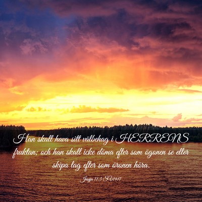 Picture 03 - Jesaja 11:3 SV1917 - Han skall hava sitt välbehag i HERRENS fruktan; - Bible Verse Picture