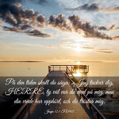 Picture 03 - Jesaja 12:1 SV1917 - På den tiden skall du säga: »Jag tackar dig, - Bible Verse Picture
