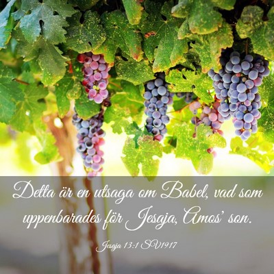 Picture 03 - Jesaja 13:1 SV1917 - Detta är en utsaga om Babel, vad som - Bible Verse Picture