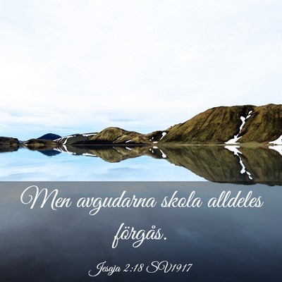 Picture 03 - Jesaja 2:18 SV1917 - Men avgudarna skola alldeles - Bible Verse Picture