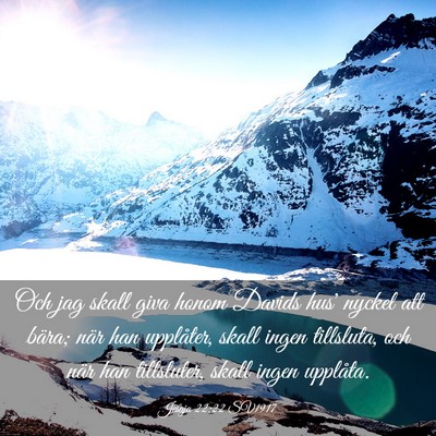 Picture 03 - Jesaja 22:22 SV1917 - Och jag skall giva honom Davids hus' nyckel att - Bible Verse Picture