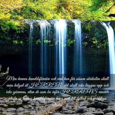 Picture 03 - Jesaja 23:18 SV1917 - Men hennes handelsförvärv och vad hon får - Bible Verse Picture