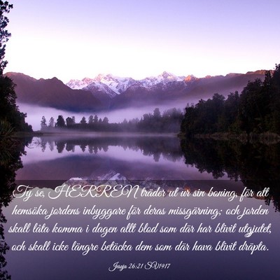 Picture 03 - Jesaja 26:21 SV1917 - Ty se, HERREN träder ut ur sin boning, för att - Bible Verse Picture