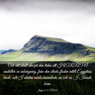 Picture 03 - Jesaja 27:12 SV1917 - Och det skall ske på den tiden att HERREN - Bible Verse Picture