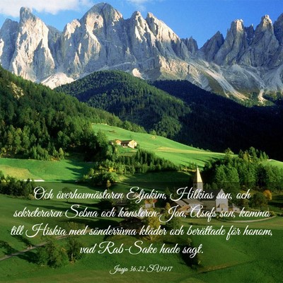 Picture 03 - Jesaja 36:22 SV1917 - Och överhovmästaren Eljakim, Hilkias son, och - Bible Verse Picture
