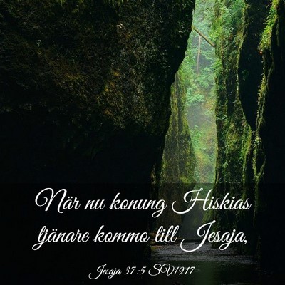 Picture 03 - Jesaja 37:5 SV1917 - När nu konung Hiskias tjänare kommo till - Bible Verse Picture