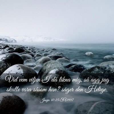 Picture 03 - Jesaja 40:25 SV1917 - Vid vem viljen I då likna mig, så agg jag - Bible Verse Picture