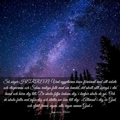 Picture 03 - Jesaja 45:14 SV1917 - Så säger HERREN: Vad egyptierna hava - Bible Verse Picture