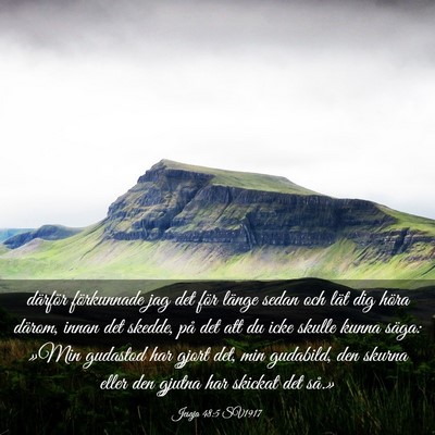 Picture 03 - Jesaja 48:5 SV1917 - därför förkunnade jag det för länge sedan - Bible Verse Picture