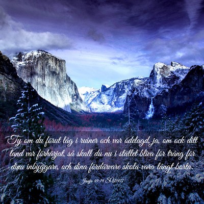 Picture 03 - Jesaja 49:19 SV1917 - Ty om du förut låg i ruiner och var ödelagd, - Bible Verse Picture