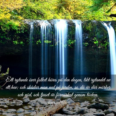 Picture 03 - Jesaja 5:30 SV1917 - Ett rytande över folket höres på den dagen, - Bible Verse Picture