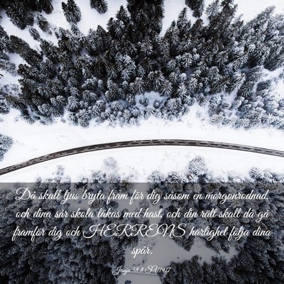 Picture 03 - Jesaja 58:8 SV1917 - Då skall ljus bryta fram för dig såsom en - Bible Verse Picture