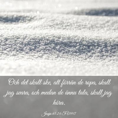 Picture 03 - Jesaja 65:24 SV1917 - Och det skall ske, att förrän de ropa, skall - Bible Verse Picture